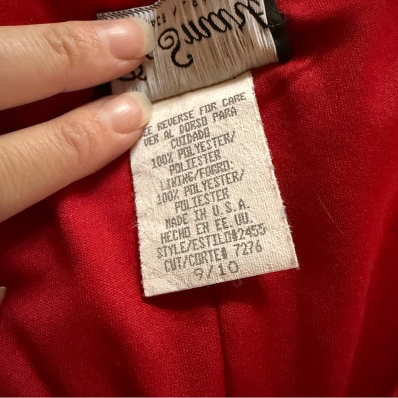 Vintage Red Flutter Sleeve Mini Dress - Picture 5 of 5